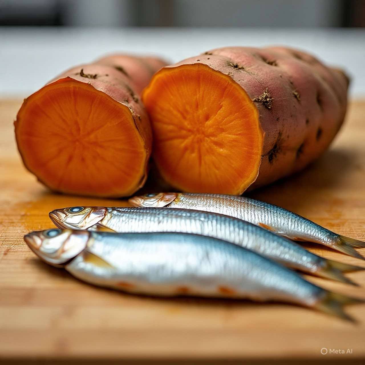 Sweet Potato & Sardine Snacks