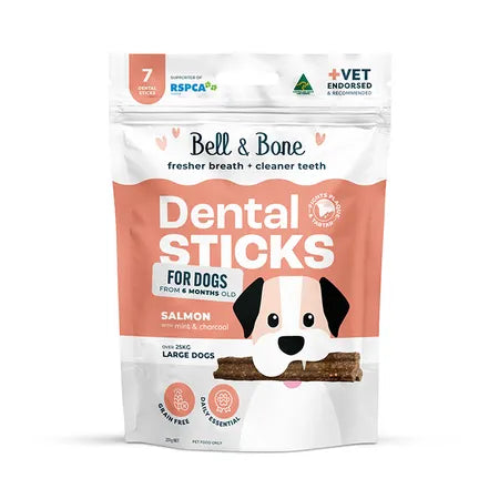 Bell & Bone Dental Sticks - Salmon, Mint & Charcoal