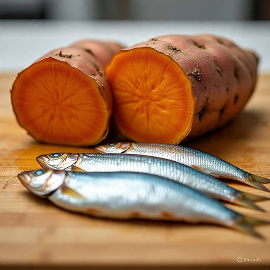 Sweet Potato & Sardine Snacks