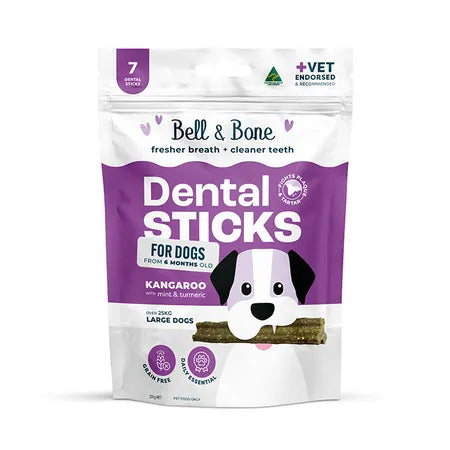 Bell & Bone Dental Sticks - Kangaroo, Mint & Turmeric